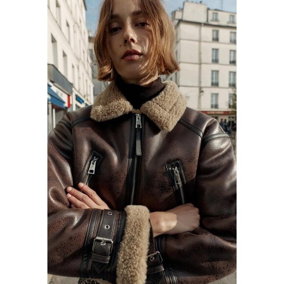 ZARA SHORT DOUBLE-FACED JACKET - Picture 3 of 9